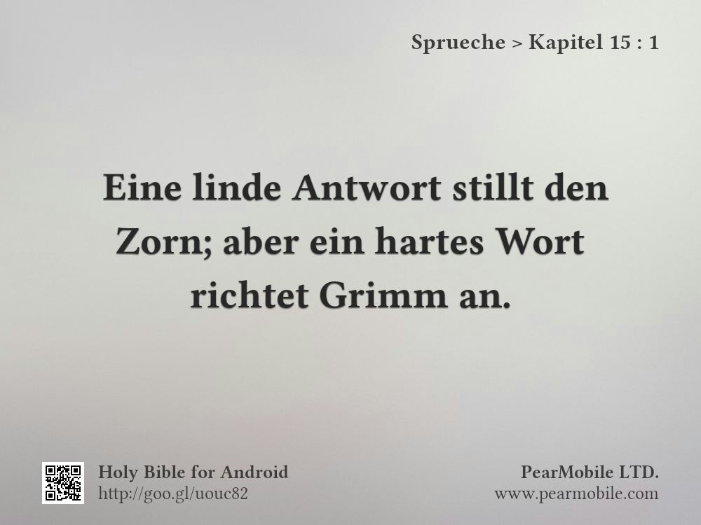 Sprueche, Kapitel 15:1